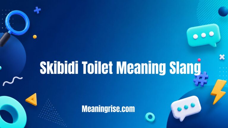 A colorful graphic explaining the Skibidi Toilet Meaning Slang, highlighting its origin as a viral internet meme and how the term is used in online culture, memes, and humorous social media conversations.