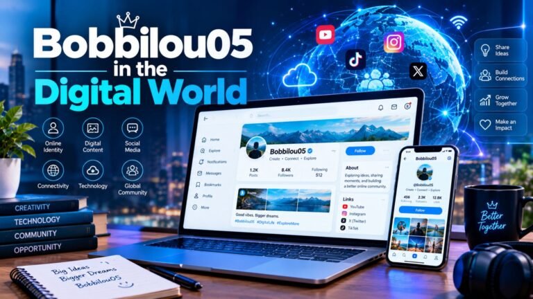 Bobbilou05 in the digital world with online identity, social media, technology, connectivity, and digital communication