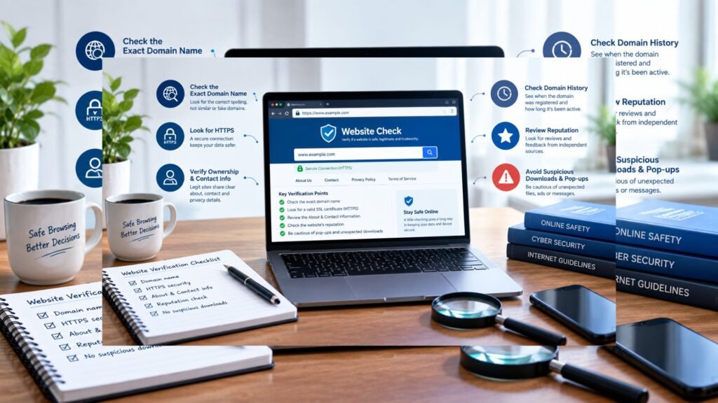 How to identify a legitimate Crackstube website by checking the domain, HTTPS security, contact information, reputation, and suspicious downloads.