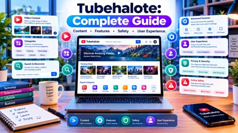 Tubehalote com complete guide showing video content, platform features, browsing tools, privacy, security, and online safety.