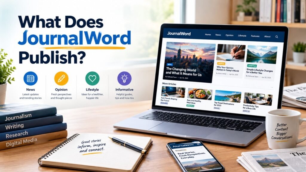 JournalWord publishing platform featuring articles, news, opinion, lifestyle, and informative digital content
