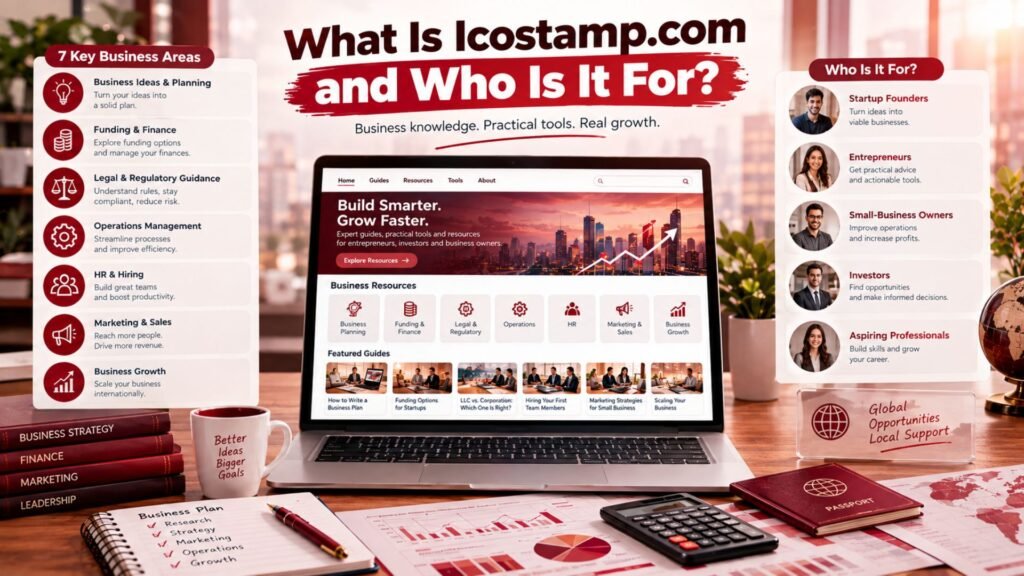 Icostamp.com business knowledge platform for founders, entrepreneurs, investors, and small-business owners covering finance, planning, legal guidance, HR, marketing, and growth.