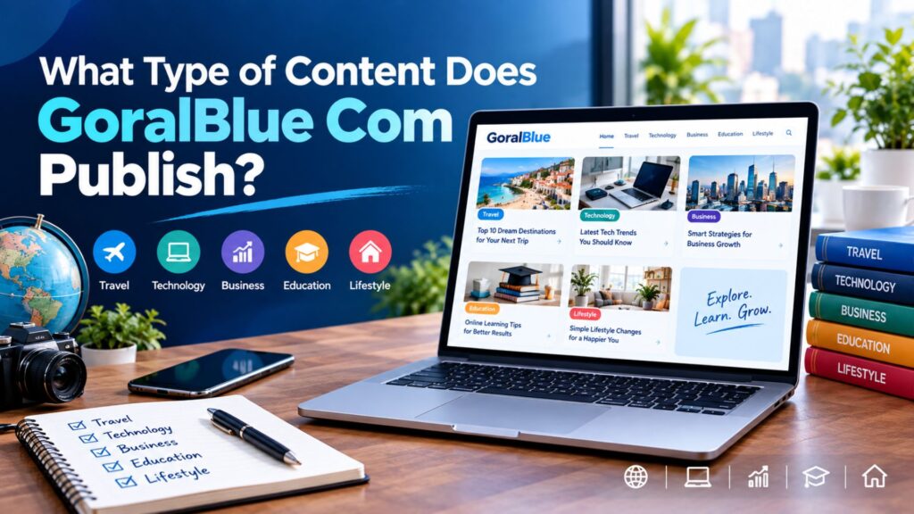 GoralBlue Com content website featuring travel, technology, business, education, and lifestyle topics.
