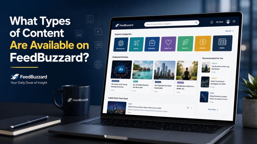 What types of content are available on FeedBuzzard showing diverse article categories including technology, travel, business, lifestyle, health, finance, and news.