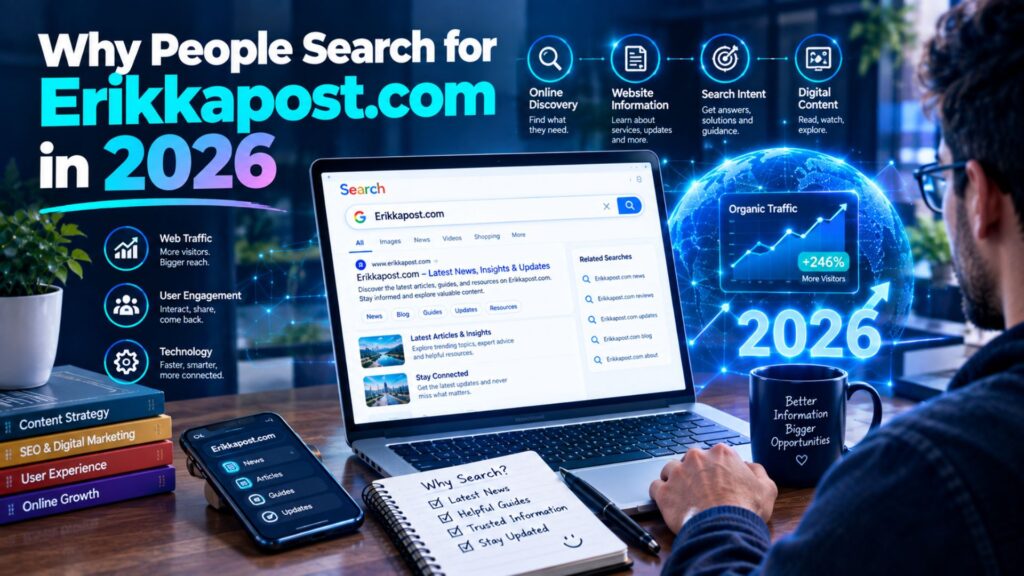 Why people search for Erikkapost.com in 2026, showing online discovery, search intent, digital content, website traffic, and user engagement