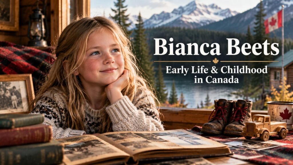 Bianca Beets early life and childhood in Canada represented through a nostalgic Canadian family setting.