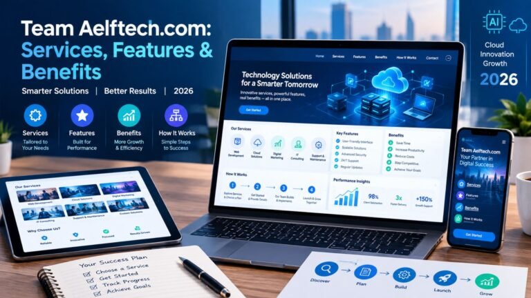 “Team Aelftech com services and features in 2026 showing SEO, PPC, social media marketing, WordPress development, website optimization, analytics, and digital growth.”